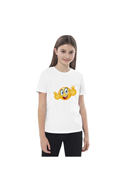 LADİJİTAL BASKI ÇÖZÜMLERİ Tricou alb cu imprimeu emoji
