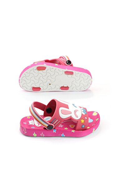 GEZER Yazlık Kaydırmaz Taban Islak Zemin Kız Çocuk Terlik-Sandalet