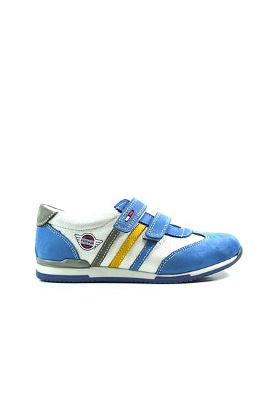 Bayrak 2431 Pantofi sport ortopedici pentru băieți din piele naturală albastră