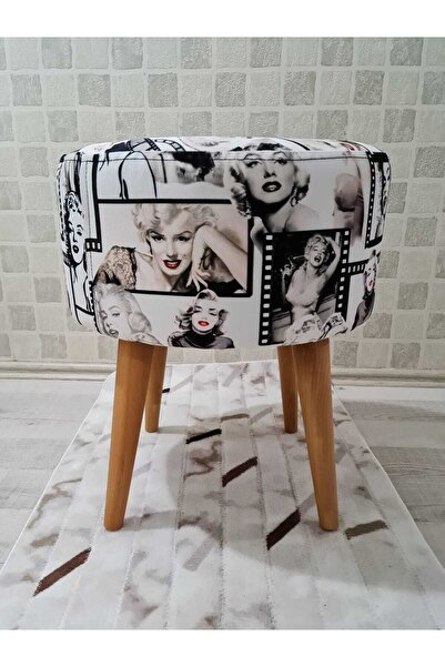 PufyHome Etna Özel Seri Marilyn Gürgen Ayaklı Çok Amaçlı Puf Koltuk