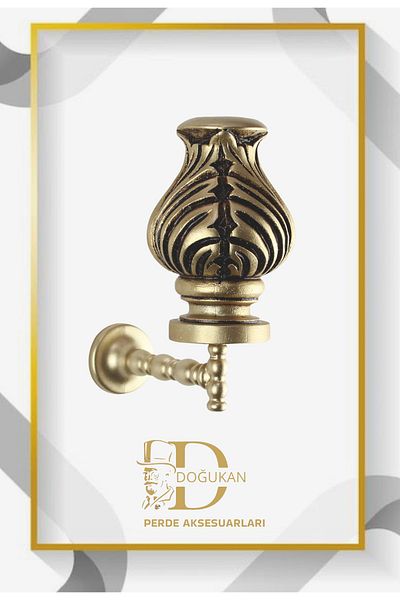 Doğukan perde aksesuarları Ar 200 ورقة ذهبية تصميم خاص رينسو (قطعة واحدة)