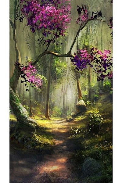Marcel Kristal Tablo Forest Path Mosaic Painting - Diamond 35x63cm