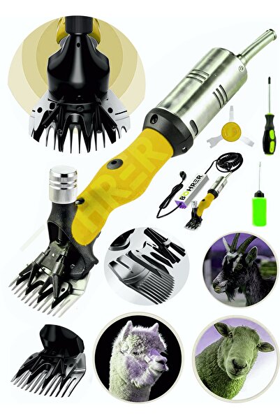 BÖHRER Pross Dark Yellow Güçlendirilmiş Adaptörlü Yeni Nesil Koyun - Keçi Kırkma Kırpma Makinesi