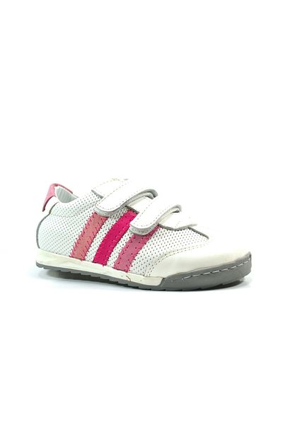 Onlo Pm.114 Pantofi de zi cu zi ortopedici cu velcro alb din piele naturala