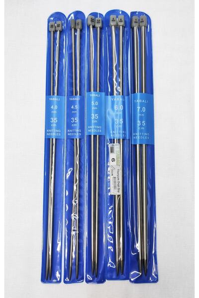 ATMACA TUHAFİYE مجموعة أسياخ الحياكة البرية 35 سم - مجموعة أسياخ تيتانيوم مكو...