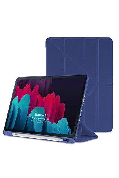 Microsonic Samsung Galaxy Tab S8 X700 Kılıf Origami Pencil Lacivert