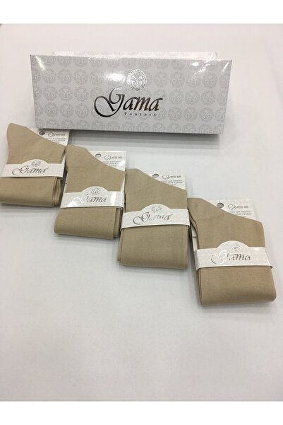 Gama Çorap 4 Adet %100 Gaze Pamuk ( Cotton ) Naylonsuz Çift Tabanlı Yazlık Ince Erkek Çorabı