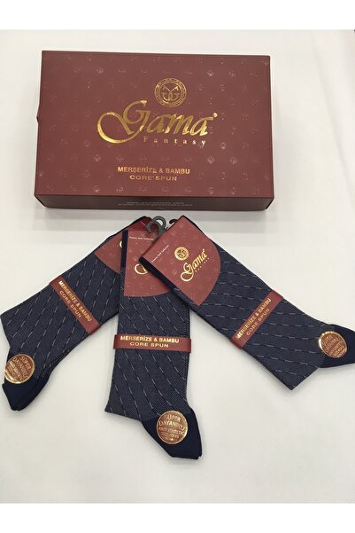 Gama Çorap 3 броя тънки летни мъжки чорапи с шарки, 100% естествен мерсеризиран + бамбуков микс, без найлон