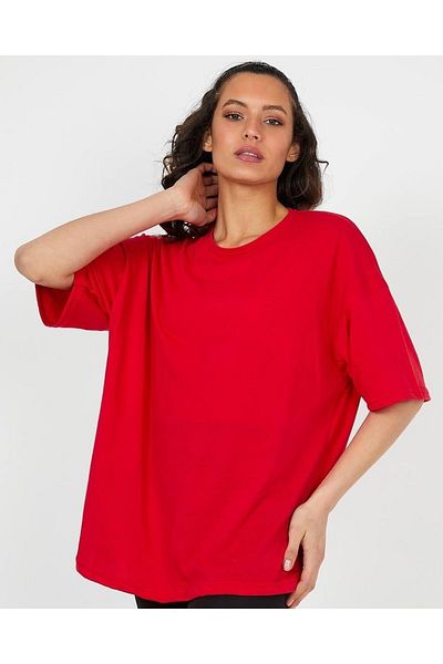 JAKARLI Unisex 3-pack Ready Pack Μαύρο - Λευκό - Κόκκινο μπλουζάκι Oversize