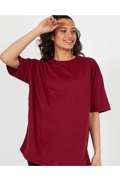 JAKARLI Μπλουζάκι Unisex 3 τεμαχίων Navy Blue - Khaki - Red Oversize T-Shirt