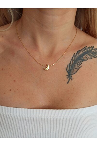 DENİZDENAL قلادة الهلال البسيطة