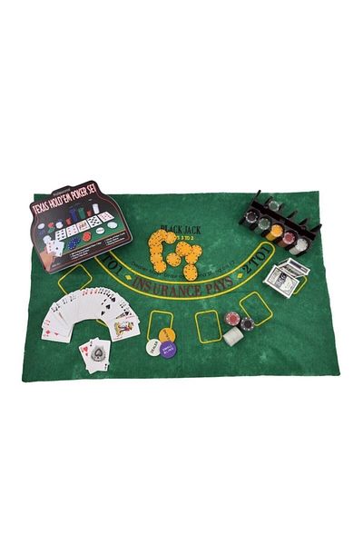 HEPBİMODA Poker Game with 200 Chips and 2 Cards Game Set