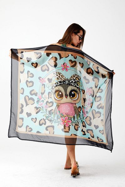 AYSHOME Ays Home Fashion Χαριτωμένο Leopard Pareo Beach φόρεμα