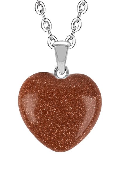 Tesbih Atölyesi Certified Heart Model Real Brown Star Stone Necklace