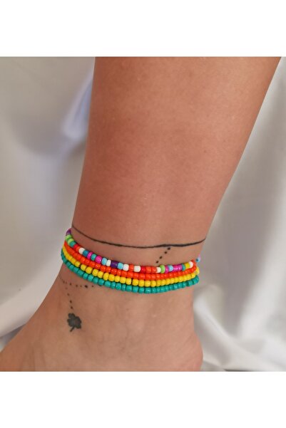 DENİZDENAL Yazlık Renkli Kum Halhal Misina 4lü