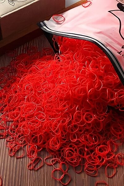 C&E Design 1000 τεμάχια κόκκινο ελαστικό πλέξης μαλλιών