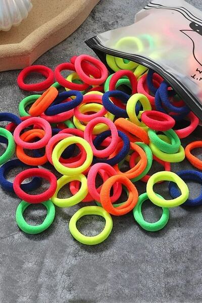 C&E Design Kadın 50'li Neon Lastik Toka Seti