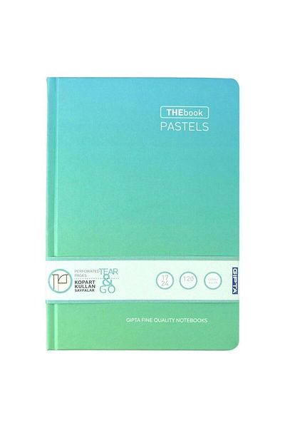Gıpta Thebook Rope Stitching Phosphorescent Covered Notebook (14*20)-120 Sheets ( Checkered )