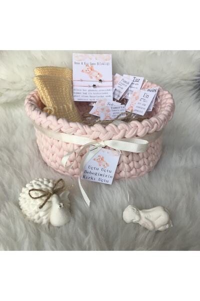 Merve ÖZTÜRK 40 Uçurma Sepeti Lüks Bebek Kırk Sepeti (organik Patikli)