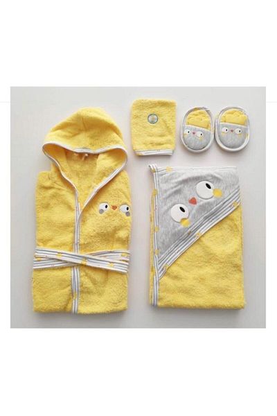 Miniworld Şaşkın Chivciv Embroidered Towel / Bathrobe Set