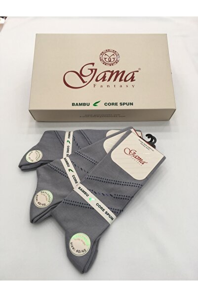Gama Çorap 3 броя тънки летни мъжки чорапи от бамбук, 100% естествени, без найлон, с шарки