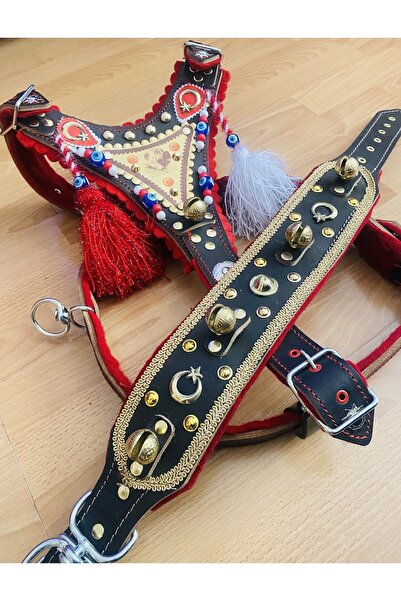 Sürmeli Tasma Gladyatör Kangal Köpek Tasma Seti Hakiki Deri