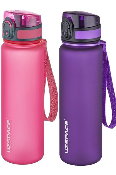Uzspace Set of 2 500ml Tritan Water Bottle