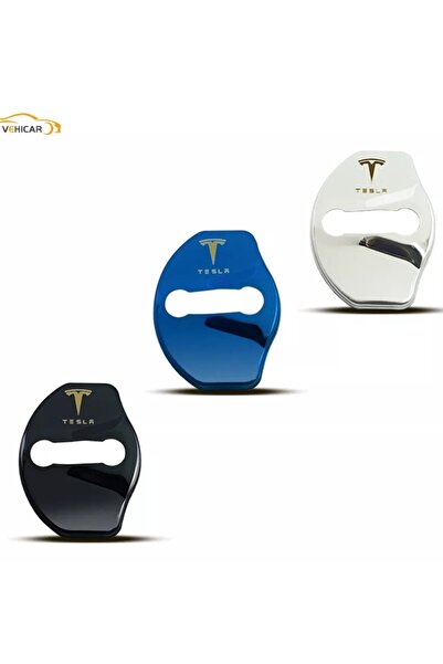HerseyAraba Herşeyfırsat Oto Kapı Kilit Koruma Kapak Tesla Model 4 Adet - Krom