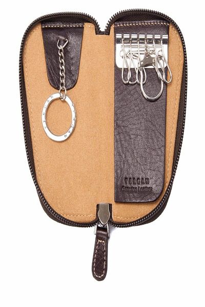 Tergan Πορτοφόλι Unisex από γνήσιο δέρμα καφέ S1AN 00000090