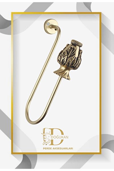 Doğukan perde aksesuarları Kb-215 Kolbağı Altın Varak Özel Tasarım Polyester ...