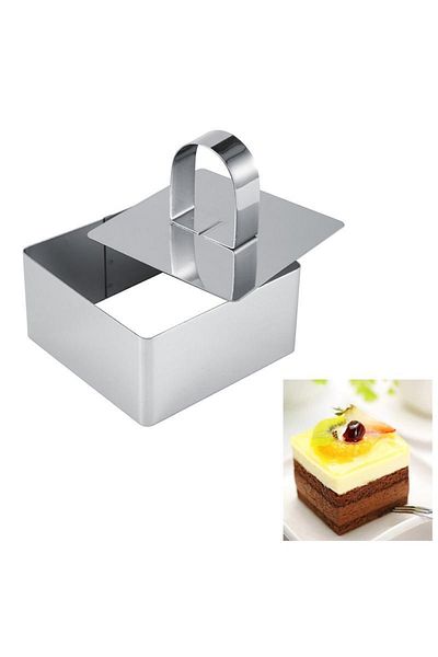 Nar kalıp Narkalıp Square Parfait Cake Mold Width-8cm Depth 5cm Set of 2
