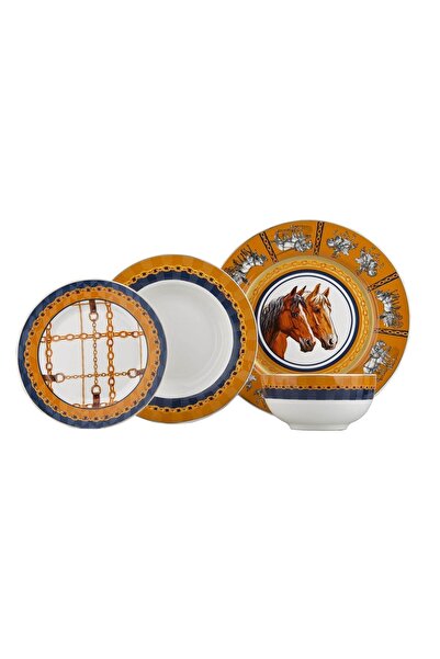 Lucky Art Lyeg 191 Noir 24 Parça Bone Yemek Takımı