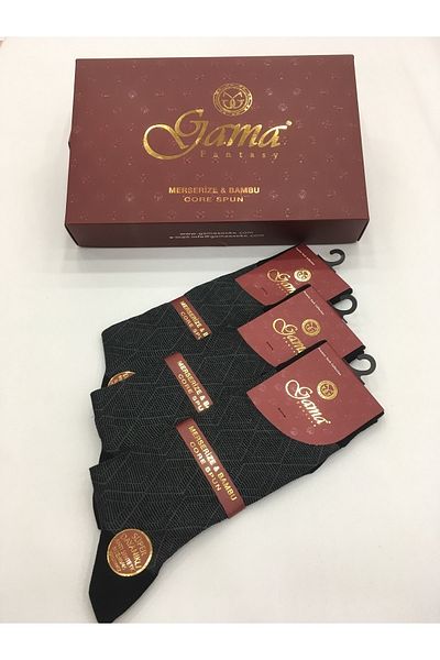 Gama Çorap 3 bucăți șosete de vară subțiri pentru bărbați, 100% naturale, fără nailon, amestecate cu mercerizat + bambus