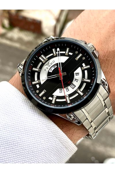 FERRO Original Steel Men's Watch + Bracelet Gift