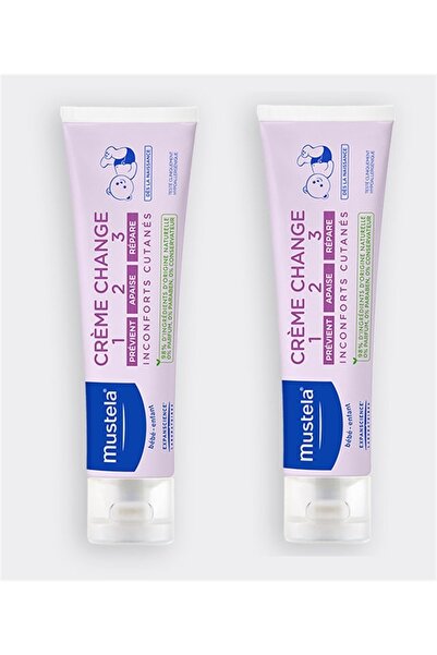 Mustela فيتامين باريير 1.2.3 100 مل 2 عبوة كريم طفح الحفاضات