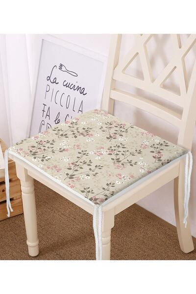 Realhomes Pastel Zemin Üzerinde Çiçek Desenli Dijital Baskılı Modern Fermuarl...
