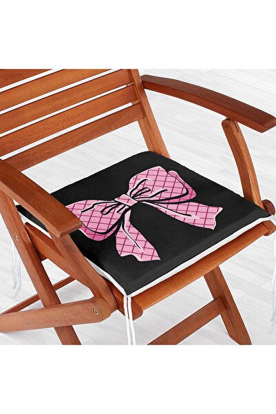Realhomes Чорна основа з рожевою стрічкою, цифровий принт, застібка-блискавка...