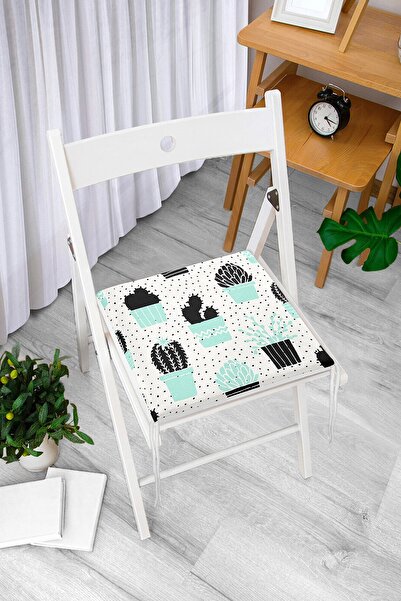 Realhomes Сучасна подушка для стільця з цифровим принтом у вигляді чорних кра...