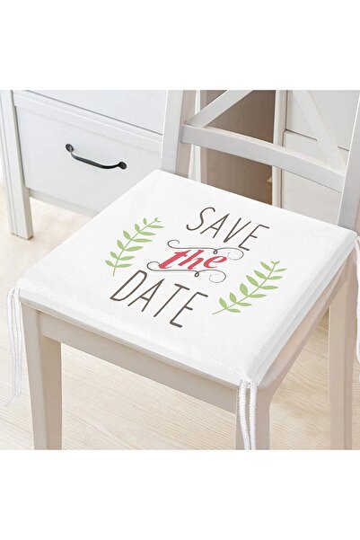 Realhomes Цифровий принт із мотивом «Запам'ятай дату» на чохлі для стільця із...