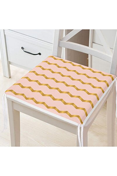 Realhomes Пудра на підлозі Золотистий колір Зигзагоподібний візерунок Цифрови...