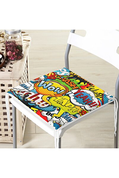 Realhomes Поп-арт цифровий друк сучасний чохол для стільця на блискавці