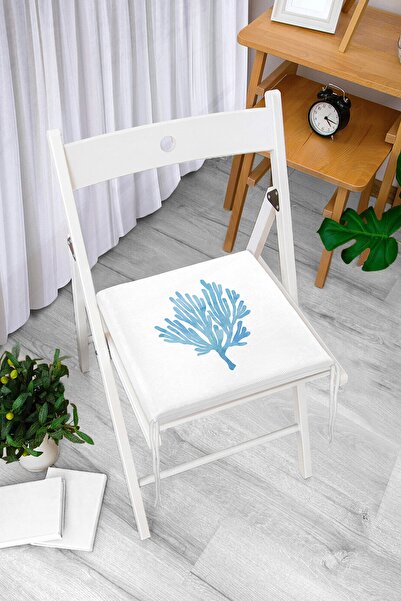 Realhomes Jastuk za stolicu sa digitalnim štampanim pastelnim uzorkom lišća n...