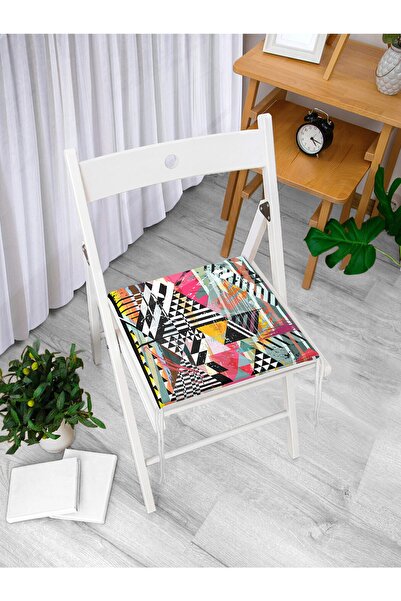 Realhomes Кольорові малюнки з цифровим принтом на чохлі для стільця на блискавці