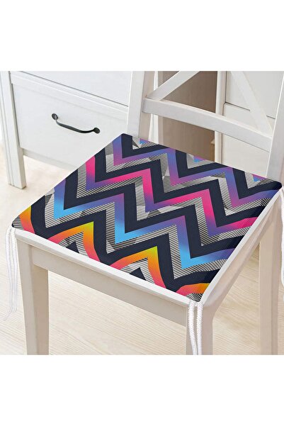 Realhomes Кольоровий цифровий принт із зигзагоподібним візерунком, сучасна по...