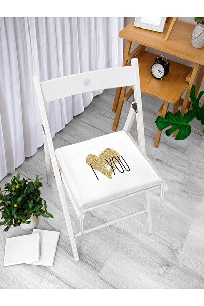 Realhomes Volim te, digitalno štampani moderni jastuk za stolicu sa patentnim...