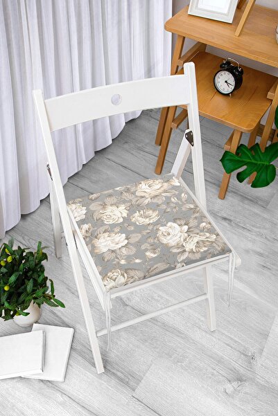 Realhomes Renkli Zemin Üzerinde Gül Desenli Dijital Baskılı Modern Fermuarlı ...