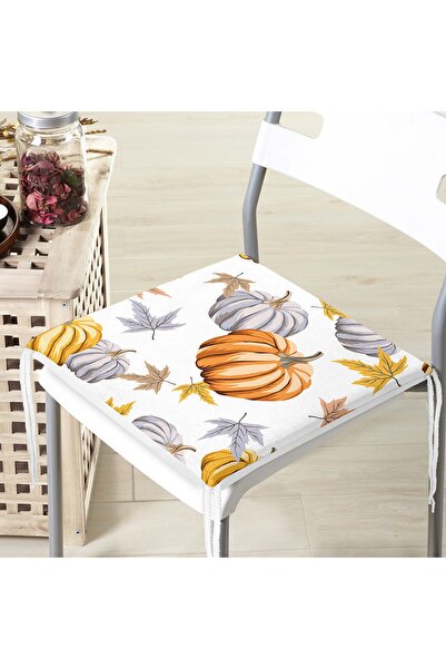 Realhomes Сучасна подушка для стільця з цифровим принтом у вигляді гарбуза на...