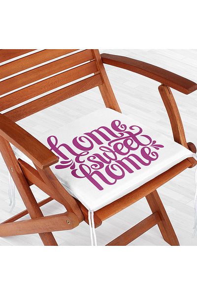 Realhomes Sweet Home Digital Printed Zippered Chair Cushion