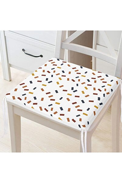 Realhomes Πολύχρωμο μίνιμαλ ορθογώνιο μαξιλάρι καρέκλας με φερμουάρ