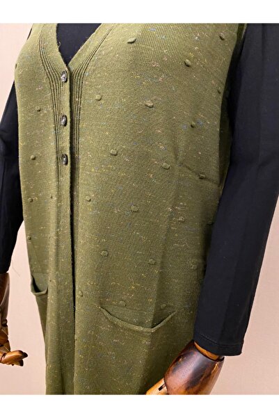 TEK Knitwear Mother Vest / Khaki Green